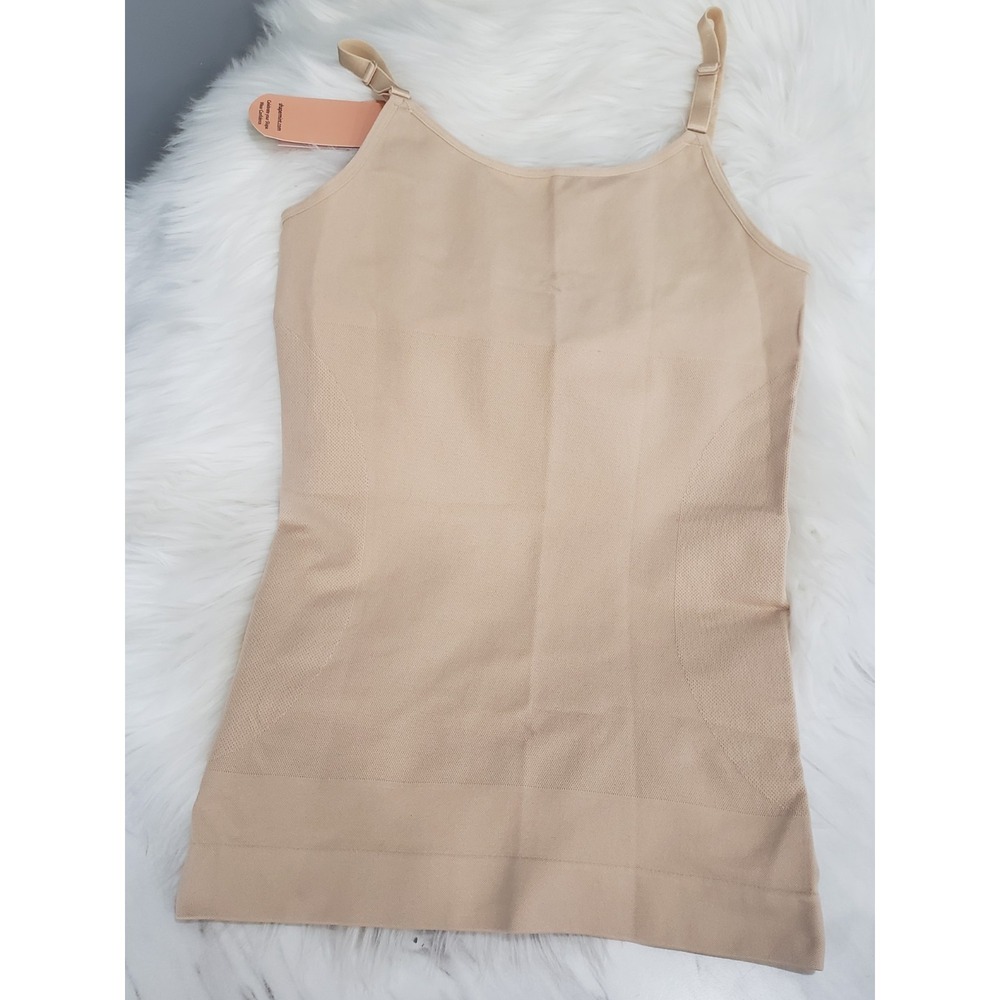 NEW Shapermint‎ All Day Every Day Scoop Neck Cami Chai Beige Medium WOMENS